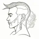 hair clipper tattoo design idea