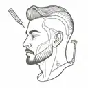 hair clipper tattoo design idea