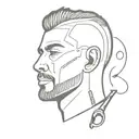 hair clipper tattoo design idea