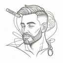 hair clipper tattoo design idea