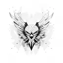 Abstract graffiti-inspired eagle tattoo design idea