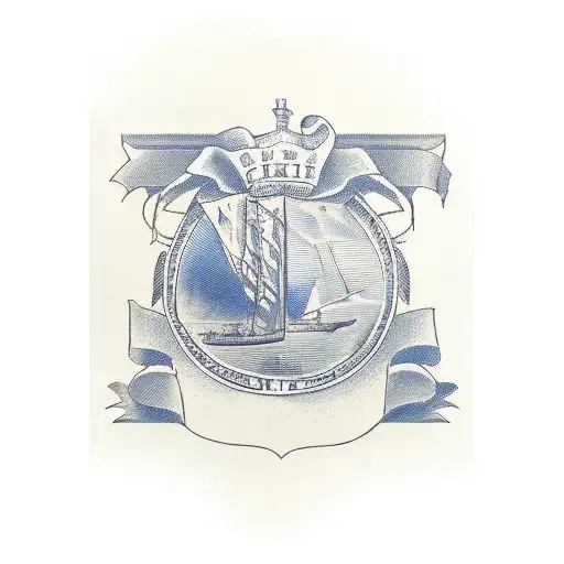 outline of Haiti with the number 1804 and the words L'union Fait La Force inscribed in bold text,with a red to blue fade tattoo design idea