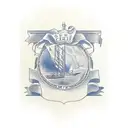 outline of Haiti with the number 1804 and the words L'union Fait La Force inscribed in bold text,with a red to blue fade tattoo design idea