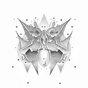 Wood evolving into bats tattoo design idea