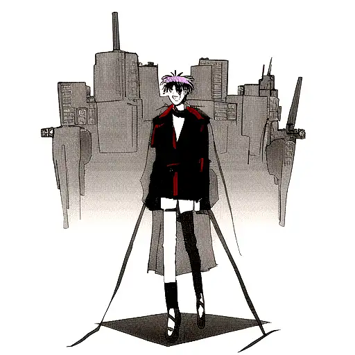 Robert Smith from The Cure, but styled like a mech from Gundam tattoo design idea