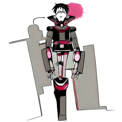 Robert Smith from the UK band The Cure as a mech tattoo design idea