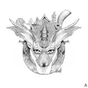 scales of anubis tattoo design idea