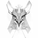 scales of anubis tattoo design idea