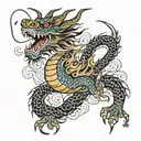 Korean Dragon  tattoo design idea