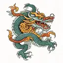 Korean Dragon  tattoo design idea