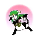 midna from twilight princess inspecting a rupee tattoo design idea