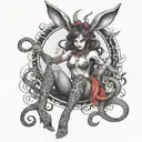 SUCCUBUS BUNNY tattoo design idea