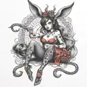 SUCCUBUS BUNNY tattoo design idea