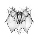 bat wings tattoo design idea