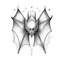 bat wings tattoo design idea