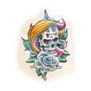 large coffin tattoo design idea