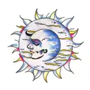 Moon and Sun  tattoo design idea