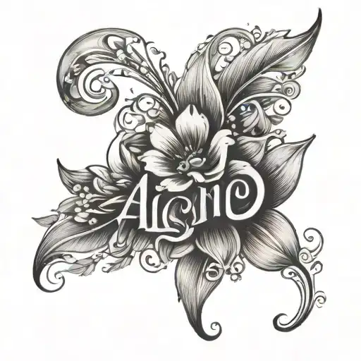 daughters name Alina tattoo design idea