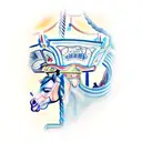 Quote "The Carousel never stops turning" from greys anatomy with the carousel with horses tattoo design idea