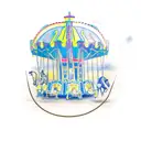 Quote "The Carousel never stops turning" from greys anatomy with the carousel with horses tattoo design idea
