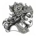 Krishna tattoo design idea