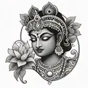Krishna tattoo design idea