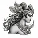 Krishna tattoo design idea