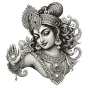 Krishna tattoo design idea