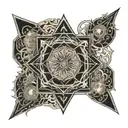 Symbols of the goddesses Hecate, Gaia, Kali and Lilith. tattoo design idea