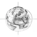 globe with the world is yours written on it  tattoo design idea
