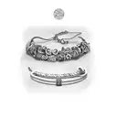 charm bracelet tattoo design idea