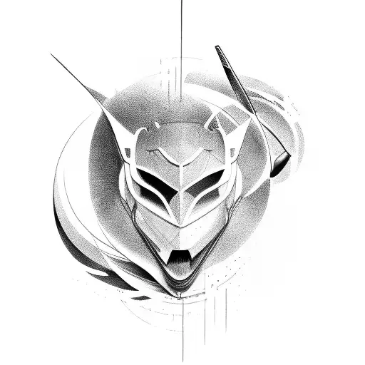 A sleek sports car racing through a sound wave tattoo design idea