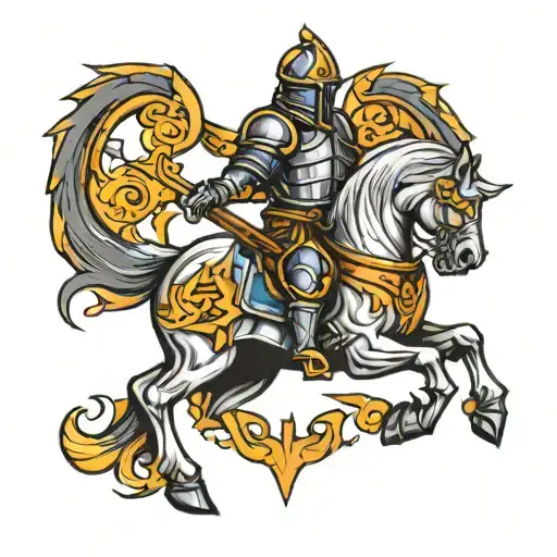 knight  tattoo design idea