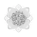 mandala with dragonflys, bamboos and vines tattoo design idea