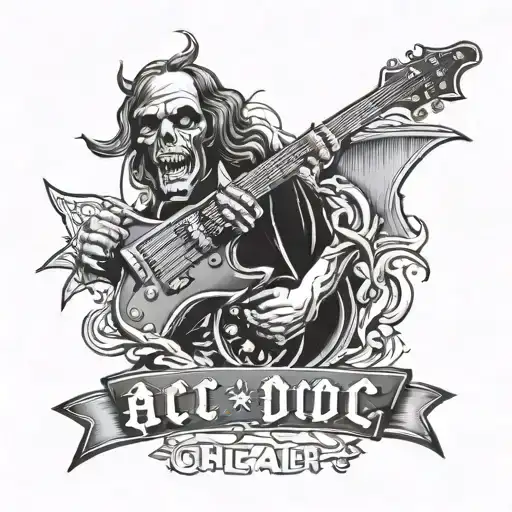 AC/dc dirty deeds done dirt cheap tattoo design idea