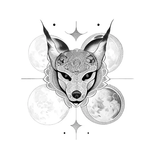 Las fases lunares con cáncer  tattoo design idea