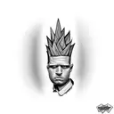 bart Simpson trippy tattoo design idea