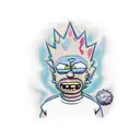 bart Simpson trippy tattoo design idea