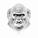 Gorilla tattoo design idea
