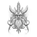King Neptune Trident tattoo design idea