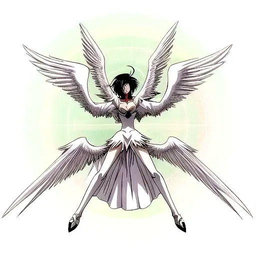 ulquiorra's 4 with wings tattoo design idea