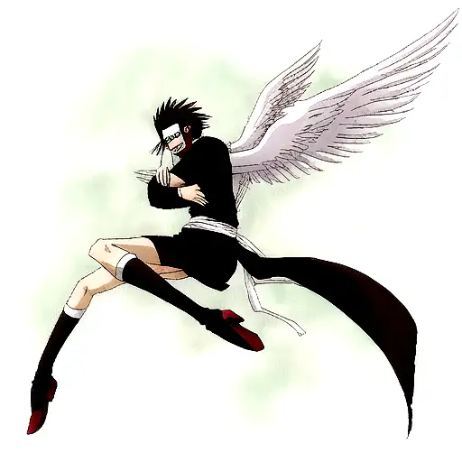 thw number 4 from ulquiorra from bleach with his wing style on the sides tattoo design idea