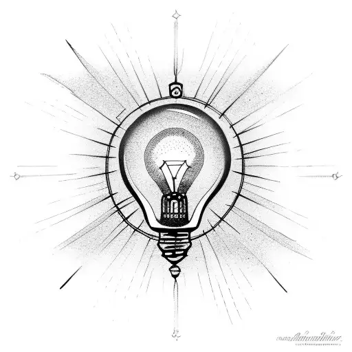 lightbulb tattoo design idea