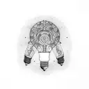 lightbulb tattoo design idea