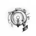 lightbulb tattoo design idea