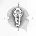 lightbulb tattoo design idea