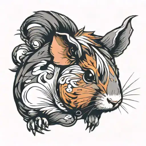 a Guinea pig tattoo design idea