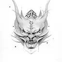 good vs evil tattoo design idea