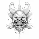 good vs evil tattoo design idea