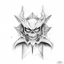 good vs evil tattoo design idea